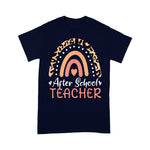 After School Teacher Leopard Rainbow Appreciation Back To School Shirt Back To School Gifts - Scotstee Shop