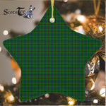 Agnew Hunting Tartan Ornament Star Ornament, Christmas Star Decorations, ceramic ornament, Plaid Star Ceramic Ornament, Christmas Ornament Decorations Gift