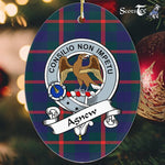 Agnew Scottish Clan Badge Plaid Ornament Gift. Christmas Tree Ornament Agnew Tartan Ornament,  ceramic ornament, personalized christmas ornaments, christmas tree ornaments, christmas door decorations, Plaid Ornament, Tartan Ceramic Ornament