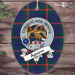 Agnew Scottish Clan Badge Plaid Ornament Gift. Christmas Tree Ornament Agnew Tartan Ornament,  ceramic ornament, personalized christmas ornaments, christmas tree ornaments, christmas door decorations, Plaid Ornament, Tartan Ceramic Ornament