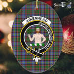 Aikenhead Scottish Clan Plaid Ornament Gift. Christmas Tree Ornament Aikenhead Clan Tartan Ornament,  ceramic ornament, personalized christmas ornaments, christmas tree ornaments, christmas door decorations, Plaid Ornament, Tartan Ceramic Ornament