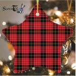 Aikenhead Tartan Ornament Star Ornament, Christmas Star Decorations, ceramic ornament, Plaid Star Ceramic Ornament, Christmas Ornament Decorations Gift