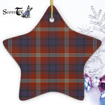Ainslie Ancient Tartan Ornament Star Ornament, Christmas Star Decorations, ceramic ornament, Plaid Star Ceramic Ornament, Christmas Ornament Decorations Gift