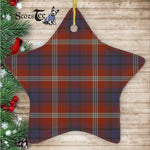 Ainslie Ancient Tartan Ornament Star Ornament, Christmas Star Decorations, ceramic ornament, Plaid Star Ceramic Ornament, Christmas Ornament Decorations Gift