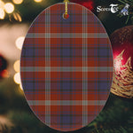 Ainslie Ancient Tartan Oval Ornaments, Christmas Tree Ornament, Plaid Christmas Ornaments, Ceramic Oval Christmas Tree Decoration, Tartan Oval Ornaments, Christmas Tree Ornament, Plaid Christmas Ornaments, Ceramic Oval Christmas Tree Decoration