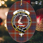 Ainslie Scottish Clan Plaid Ornament Gift. Christmas Tree Ornament Ainslie Clan Tartan Ornament,  ceramic ornament, personalized christmas ornaments, christmas tree ornaments, christmas door decorations, Plaid Ornament, Tartan Ceramic Ornament
