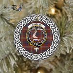 Ainslie Scottish Clan Tartan Crest Badge Plaid Ornament Gift. Christmas Tree Ornament Ainslie Clan Tartan Ornament,  ceramic ornament, personalized christmas ornaments, christmas tree ornaments, christmas door decorations, Plaid Ornament, Tartan Ceramic Ornament