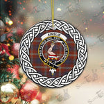 Ainslie Scottish Clan Tartan Crest Badge Plaid Ornament Gift. Christmas Tree Ornament Ainslie Clan Tartan Ornament,  ceramic ornament, personalized christmas ornaments, christmas tree ornaments, christmas door decorations, Plaid Ornament, Tartan Ceramic Ornament