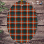 Ainslie Tartan Oval Ornaments, Christmas Tree Ornament, Plaid Christmas Ornaments, Ceramic Oval Christmas Tree Decoration, Tartan Oval Ornaments, Christmas Tree Ornament, Plaid Christmas Ornaments, Ceramic Oval Christmas Tree Decoration