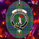 Aiton Scottish Clan Plaid Ornament Gift. Christmas Tree Ornament Aiton Clan Tartan Ornament,  ceramic ornament, personalized christmas ornaments, christmas tree ornaments, christmas door decorations, Plaid Ornament, Tartan Ceramic Ornament