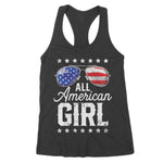 All American Girl 4th Of July Family Matching Sunglasses Women's Tank Top - Scotstee Shop