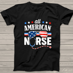 Scotstee Shop - All American Nurse 4th of July Patriotic USA Flag Nursing 4th Of July Shirt Nurse 4th of July Shirt ER Shirts