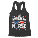 All American Nurse 4th Of July Patriotic USA Flag Nursing Women's Tank Top - Scotstee Shop