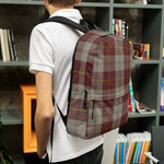 Scotstee Shop - The Cunningham Burgundy Dancers Tartan Plaid Backpack | Scotstee Tartan Backpacks