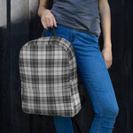 Scotstee Shop - The Douglas Grey Modern Tartan Plaid Backpack | Scotstee Tartan Backpacks