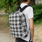 Scotstee Shop - The Erskine Black and White Tartan Plaid Backpack | Scotstee Tartan Backpacks