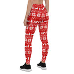 Scotstee Shop - Basset Hound Silhouettes Dogs Lover Christmas Pattern Leggings, Gift Women's Christmas Leggings