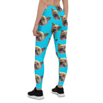 Scotstee Shop - Blue Personalized Pet Photo Keepsake Memory Blue Dog Lover Gifts Women's Christmas Leggings