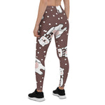Scotstee Shop - Brown Cute Snow Polar Bear Pattern Bear Lover Women's Christmas Leggings