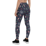Scotstee Shop - Candy Cane Snowflake Navy Gift Christmas Women's Leggings
