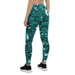 Scotstee Shop - Chic Teal Faux Glitter Women's Christmas Leggings