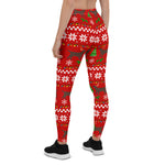 Scotstee Shop - Chocolate Labrador Antlers Ugly Christmas Pattern Women's Leggings