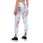Scotstee Shop - Christmas Art Paintings Stocking Pink Xmas Gift Women's Leggings