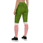 Scotstee Shop - Christmas Chic Elf Costume Green Holiday Fun Xmas Women's Leggings
