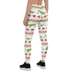 Scotstee Shop - Christmas Dinosaurs Knit Embroidered Fair Isle Xmas Women's Leggings