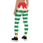 Scotstee Shop - Christmas Elf Red and Green Stripe Holiday Women's Leggings