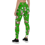Scotstee Shop - Christmas Ferret Pattern Green Xmas Women's Leggings