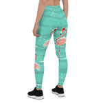 Scotstee Shop - Christmas Flamingo Stripe Gift Christmas Women's Leggings