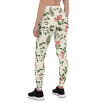 Scotstee Shop - Holiday Holly Red Berry Christmas Pattern Halloween Women's Leggings
