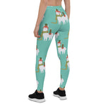 Scotstee Shop - Christmas Llama Teal Gift Xmas Women's Leggings