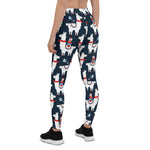 Scotstee Shop - Christmas Llamas Seamless Pattern Gift Xmas Women's Leggings