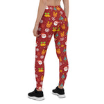Scotstee Shop - Christmas Pattern with Santa and Reindeer Xmas Gift Women's Leggings