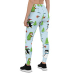 Scotstee Shop - Christmas Penguin ice skating and Bear Fisherman Snowman Xmas Holiday Women's Leggings