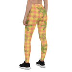 Scotstee Shop - Christmas Plaid yellow red Snowflakes pattern Christmas Women's Leggings