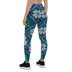 Scotstee Shop - Knitted Christmas Pattern Blue Halloween Women's Leggings