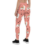 Scotstee Shop - Llamas diversity Xmas Pink Pattern Halloween Women's Leggings