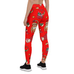 Scotstee Shop - Lovely Christmas Sloth pattern Red Halloween Women's Leggings