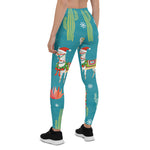 Scotstee Shop - Lovely Llamas Christmas Teal Halloween Women's Leggings