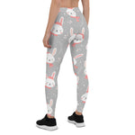 Scotstee Shop - Modern Festive Christmas Holiday Bunny Rabbit Grey Halloween Women's Leggings