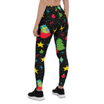 Scotstee Shop - New Year Bright Seamless Pattern with Christmas Tree Halloween Women's Leggings