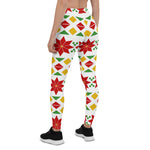 Scotstee Shop - Christmas Poinsettias Ugly Sweater Women Christmas Leggings