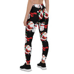 Scotstee Shop - Christmas Santa Claus Snowman Pattern Green Women Christmas Leggings