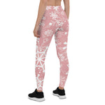 Scotstee Shop - Christmas Seamless Snowflakes Pink Pattern Women Christmas Leggings