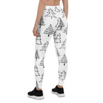 Scotstee Shop - Christmas Trees Black and White Pattern Women Christmas Leggings