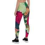 Mother's Day Gift, Mother's Day Leggings Beautiful Floral pretty Roses Gadern Women's Leggings