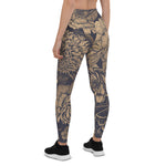 Mother's Day Gift, Mother's Day Leggings Beautiful flowers peonies, roses and butterflies Women's Leggings